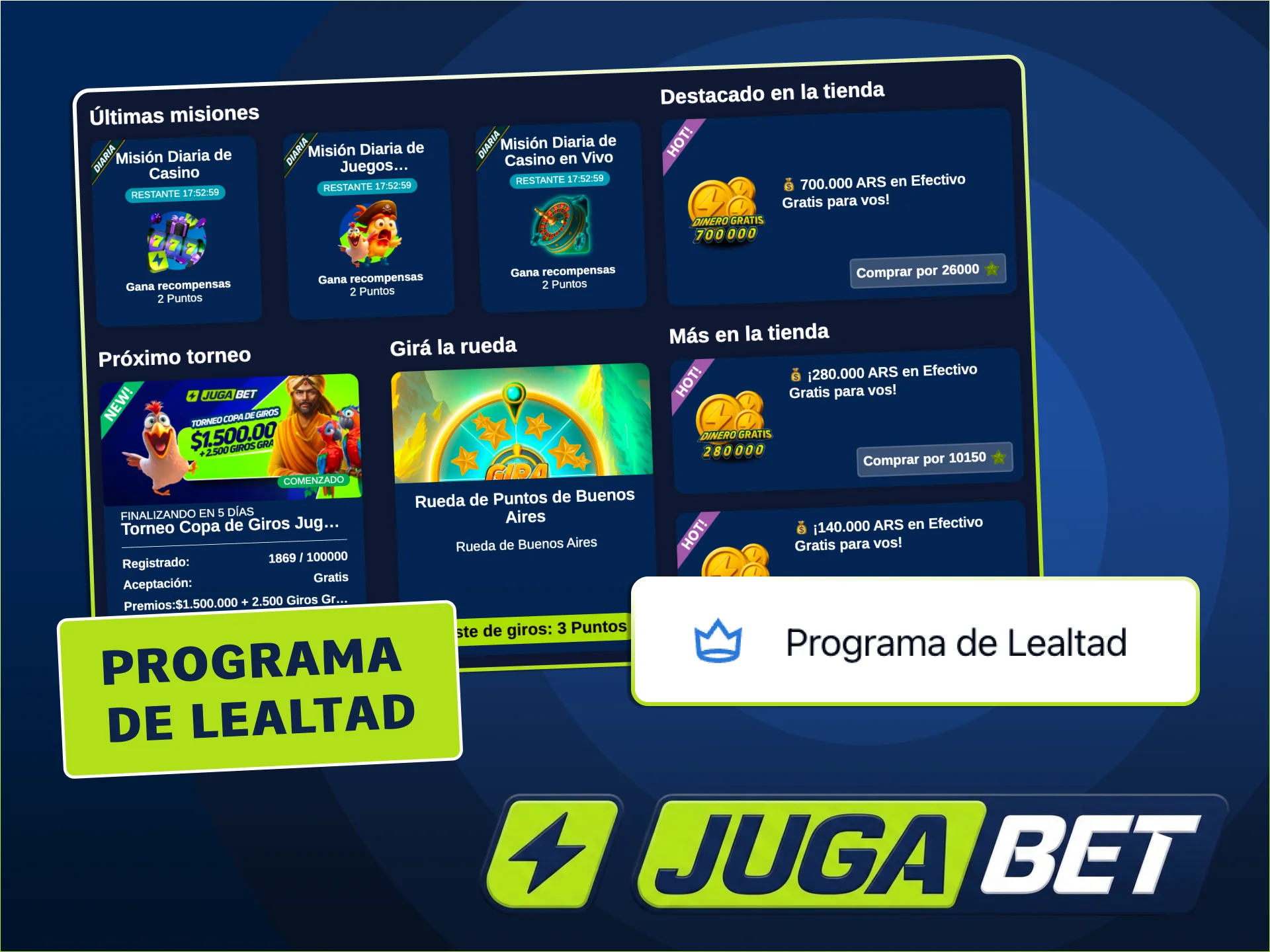 Sube de nivel y gana premios con JugaBet.