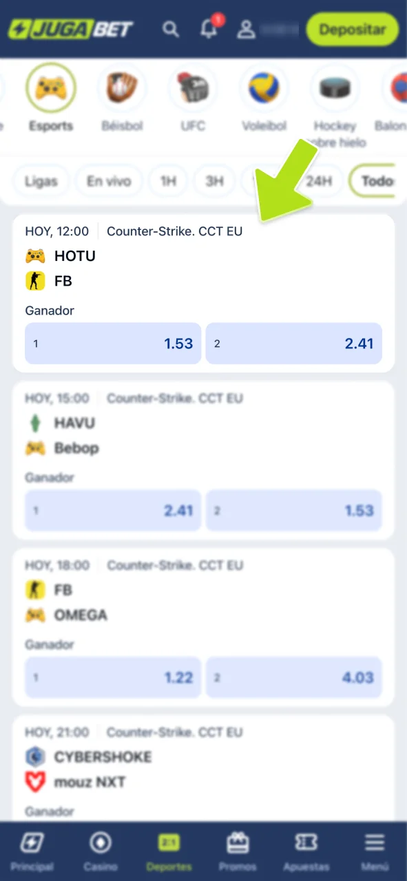 Elige un torneo de eSports hoy en JugaBet.