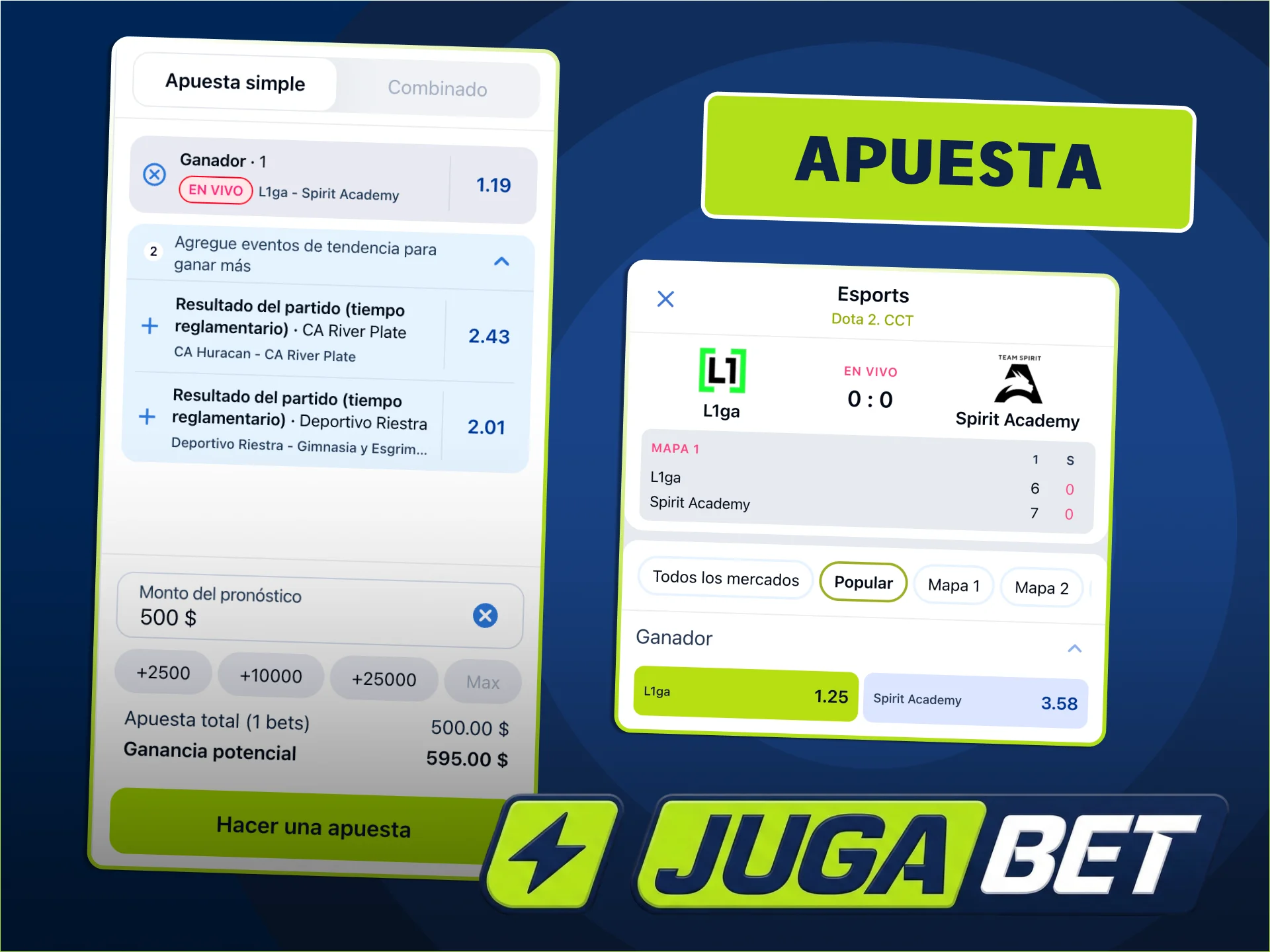 Confirma tu jugada y empieza a ganar en JugaBet.